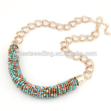 Fashion brand multicolor nepalese beads necklace